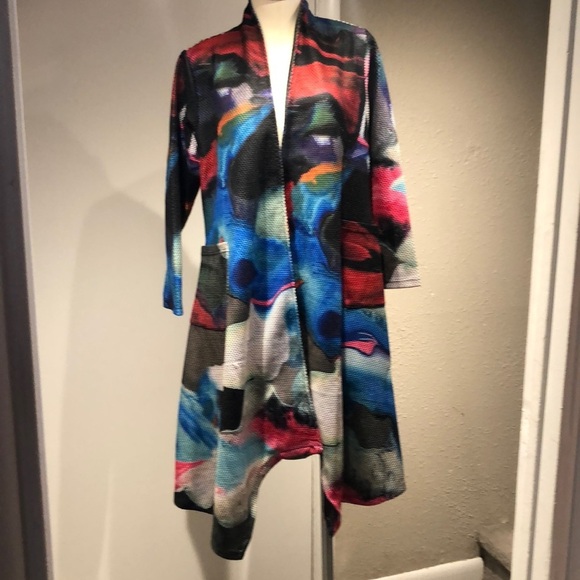 Radzoli Multicolor Abstract Jacket - Picture 1 of 12